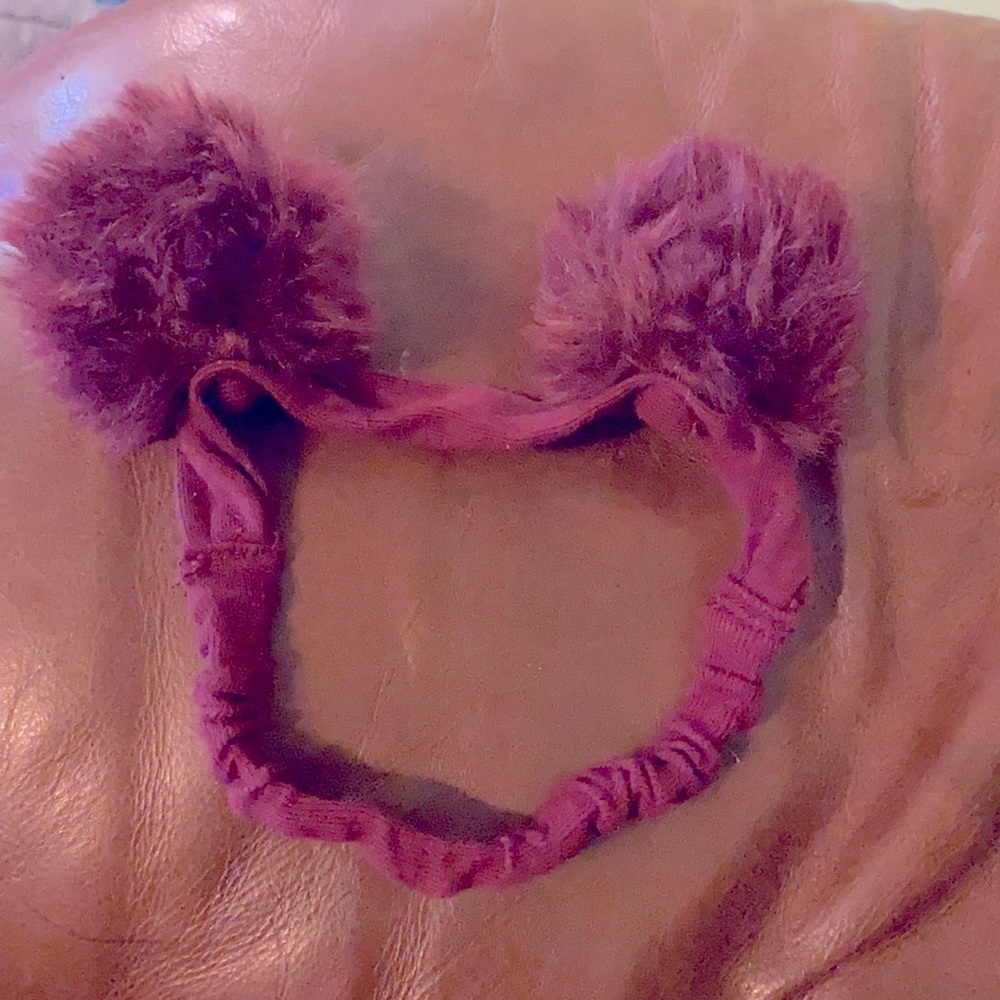 Burgundy little girl headband